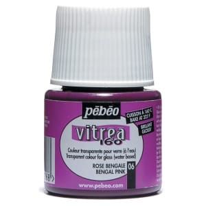 Pebeo Vitrea 160 Glossy Glass Paint 45ml Bottle - Bengal Pink