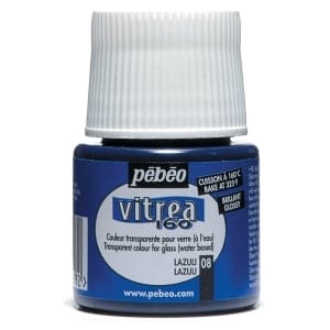 Pebeo Vitrea 160 Glossy Glass Paint 45ml Bottle - Lazuli