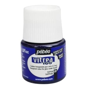 Pebeo Vitrea 160 Glossy Glass Paint 45ml Bottle - Sapphire Blue