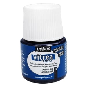 Pebeo Vitrea 160 Glossy Glass Paint 45ml Bottle - Lacquer Blue