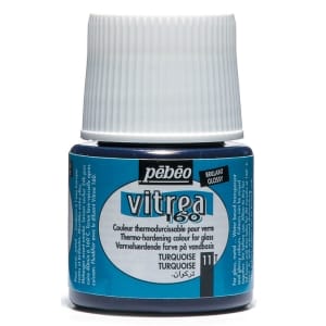 Pebeo Vitrea 160 Glossy Glass Paint 45ml Bottle - Turquoise