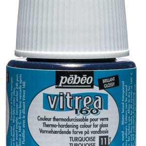 Pebeo Vitrea 160 Glossy Glass Paint 45ml Bottle - Turquoise