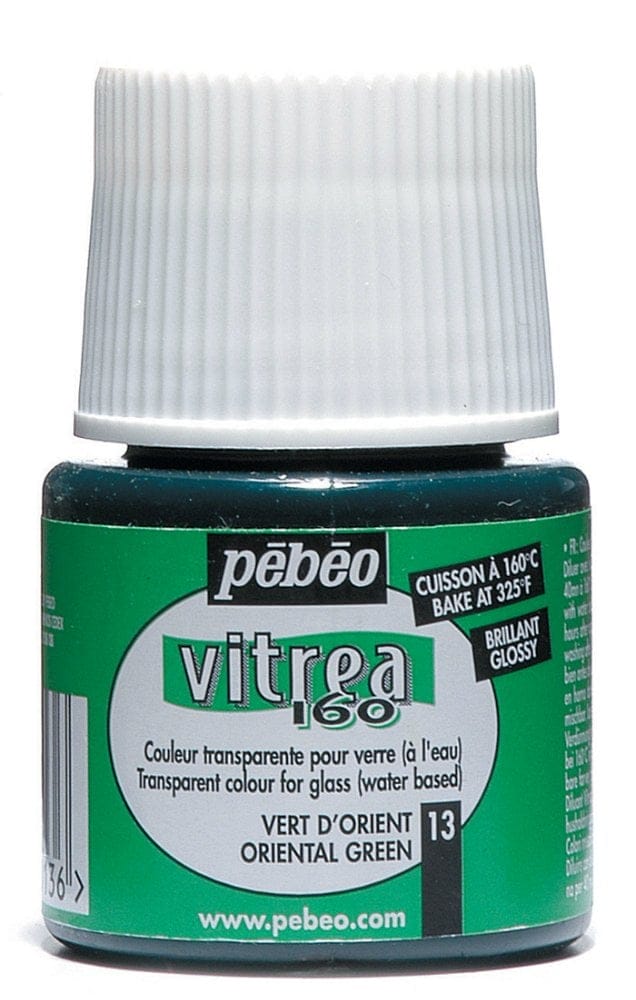 Pebeo Vitrea 160 Glossy Glass Paint 45ml Bottle - Oriental Green