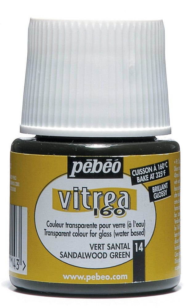 Pebeo Vitrea 160 Glossy Glass Paint 45ml Bottle - Sandalwood