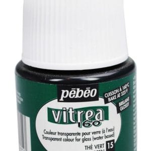 Pebeo Vitrea 160 Glossy Glass Paint 45ml Bottle - Tea Green