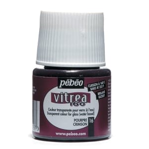 Pebeo Vitrea 160 Glossy Glass Paint 45ml Bottle - Crimson