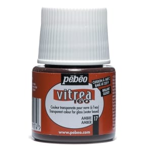 Pebeo Vitrea 160 Glossy Glass Paint 45ml Bottle - Amber Brown