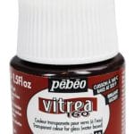 Pebeo Vitrea 160 Glossy Glass Paint 45ml Bottle - Earth Brown