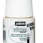 Pebeo Vitrea 160 Glossy Glass Paint 45ml Bottle - Veil White