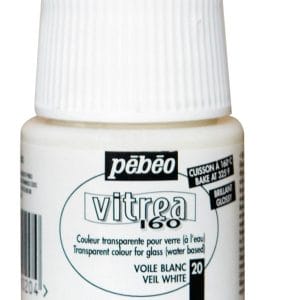 Pebeo Vitrea 160 Glossy Glass Paint 45ml Bottle - Veil White