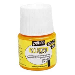 Pebeo Vitrea 160 Frosted Glass Paint 45ml Bottle - Lemon