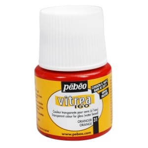 Pebeo Vitrea 160 Frosted Glass Paint 45ml Bottle - Orange