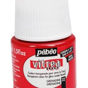 Pebeo Vitrea 160 Frosted Glass Paint 45ml Bottle - Grenadine