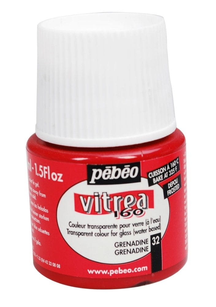 Pebeo Vitrea 160 Frosted Glass Paint 45ml Bottle - Grenadine 112032 pebeo vitrea 160 frosted 45ml grenadine Pebeo Vitrea 160 Frosted Glass Paint 45ml Bottle - Grenadine