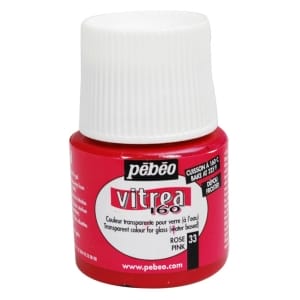 Pebeo Vitrea 160 Frosted Glass Paint 45ml Bottle - Pink