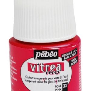 Pebeo Vitrea 160 Frosted Glass Paint 45ml Bottle - Pink