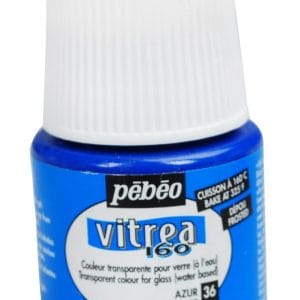 Pebeo Vitrea 160 Frosted Glass Paint 45ml Bottle - Azure