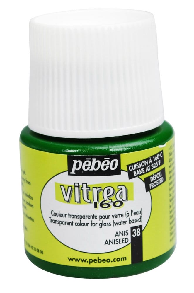 Pebeo Vitrea 160 Frosted Glass Paint 45ml Bottle - Aniseed