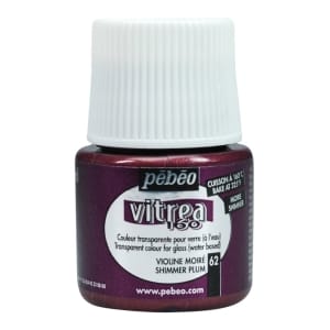 Pebeo Vitrea 160 Shimmer Glass Paint 45ml Bottle - Purple