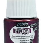 Pebeo Vitrea 160 Shimmer Glass Paint 45ml Bottle - Purple