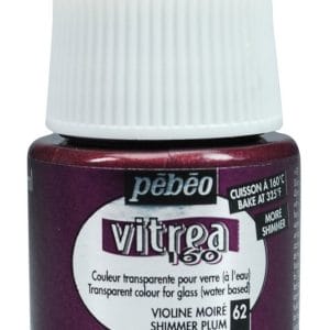 Pebeo Vitrea 160 Shimmer Glass Paint 45ml Bottle - Purple