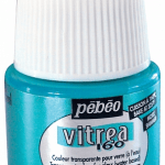 Pebeo Vitrea 160 Shimmer Glass Paint 45ml Bottle - Turquoise