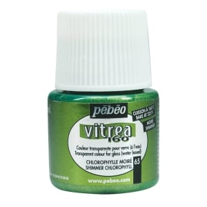 Pebeo Vitrea 160 Shimmer Glass Paint 45ml Bottle - Chlorophyll