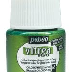 Pebeo Vitrea 160 Shimmer Glass Paint 45ml Bottle - Chlorophyll