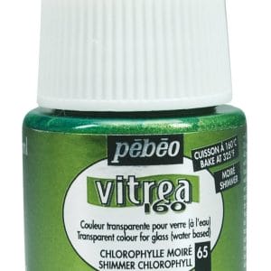 Pebeo Vitrea 160 Shimmer Glass Paint 45ml Bottle - Chlorophyll
