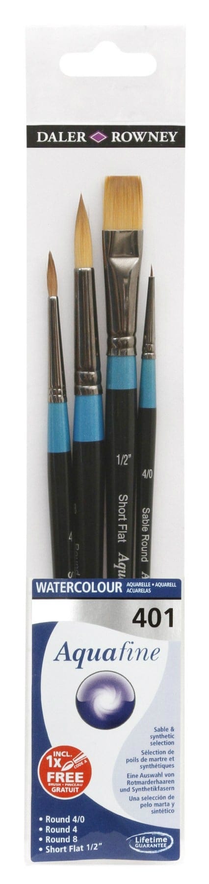 Daler Rowney Aquafine Watercolour Brush Wallet 401