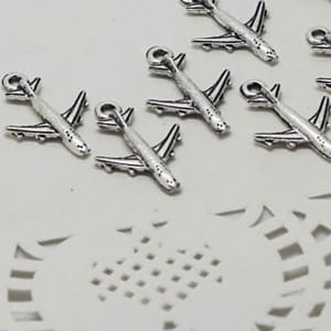 Plane Metal Charms (Set of 10 pcs)