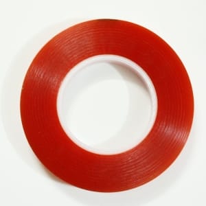 Red Tacky double sided tape (1/2 inch or 12mm by 50 mts)
