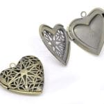 Photo Locket - Heart (Carved) - Design 2