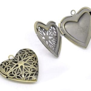 Photo Locket - Heart (Carved) - Design 2