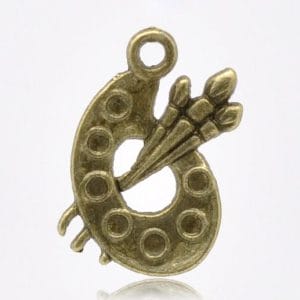 Paint Palette Metal Charms (Set of 10 pcs)