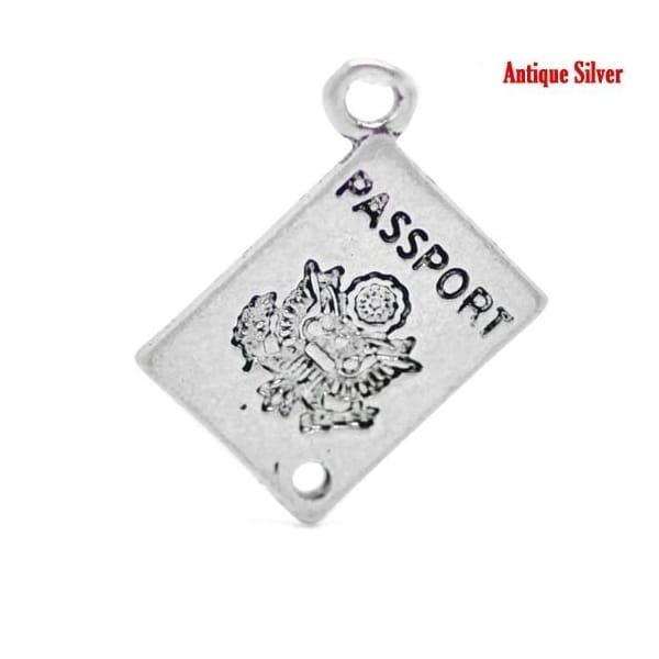 Passport Metal Charms (Set of 5 pcs)