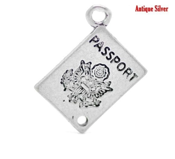 Passport Metal Charms (Set of 5 pcs)