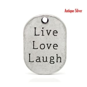 Live Love Laugh Metal Charms (Set of 2 pcs)