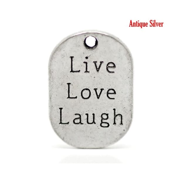 Live Love Laugh Metal Charms (Set of 2 pcs)