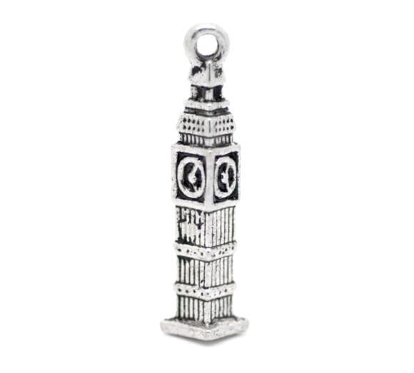 London Big Ben Tower Metal Charms (Set of 5 pcs) camc 94 london tower metal charms London Big Ben Tower Metal Charms (Set of 5 pcs)