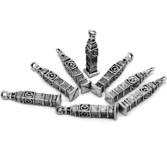 London Big Ben Tower Metal Charms (Set of 5 pcs) camc 94 london tower metal charms 2 camc-94_london_tower_metal_charms_2