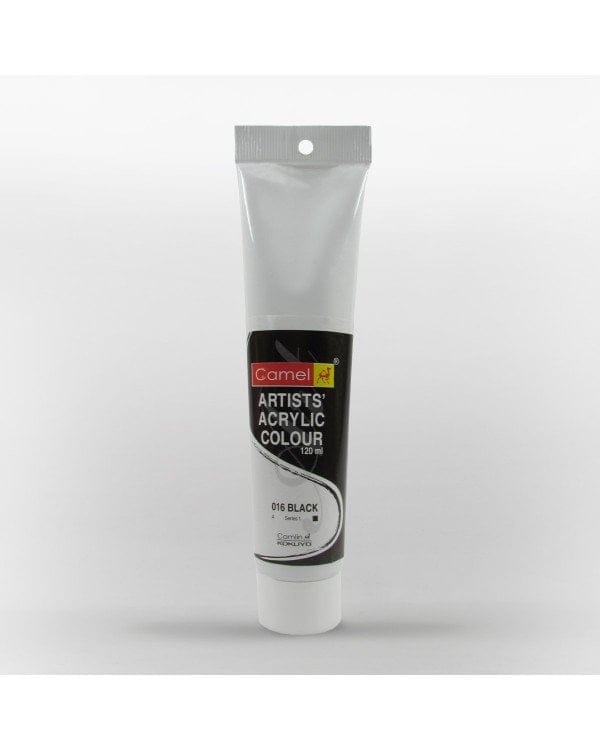 Camel Artist Acrylic Colour 120ml Tube - Black camel acrylic 120ml 825016 Camel Artist Acrylic Colour 120ml Tube - Black