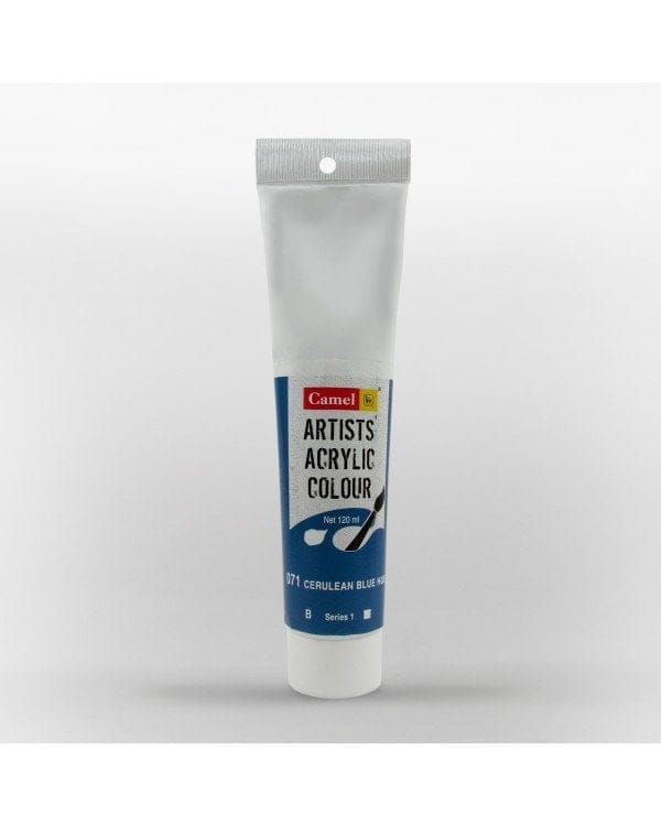 Camel Artist Acrylic Colour 120ml Tube - Cerulean Blue Hue camel acrylic 120ml 825071 Camel Artist Acrylic Colour 120ml Tube - Cerulean Blue Hue