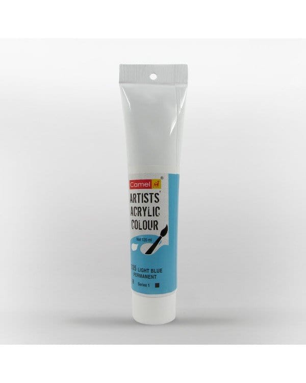 Camel Artist Acrylic Colour 120ml Tube - Light Blue Permanent camel acrylic 120ml 825335 Camel Artist Acrylic Colour 120ml Tube - Light Blue Permanent