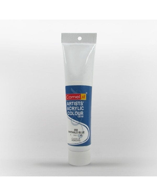 Camel Artist Acrylic Colour 120ml Tube - Phthalo Blue camel acrylic 120ml 825358 Camel Artist Acrylic Colour 120ml Tube - Phthalo Blue