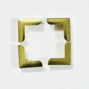Metal Scrapbook Album Corners/Protectors - Plain - Golden (Set of 20 pcs)