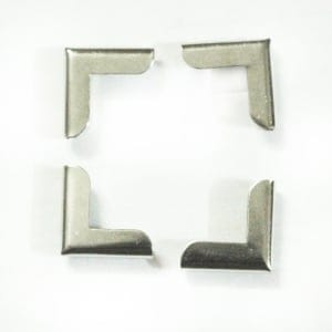 Metal Scrapbook Album Corners/Protectors - Plain - Silver (Set of 4 pcs)