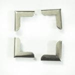 Metal Scrapbook Album Corners/Protectors - Plain - Silver (Set of 4 pcs)