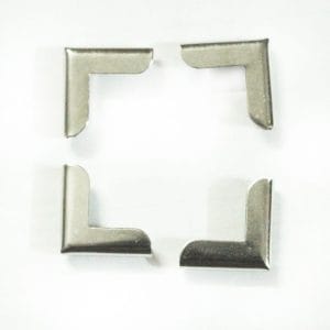 Metal Scrapbook Album Corners/Protectors - Plain - Silver (Set of 4 pcs)
