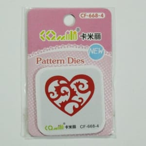 Patterned Dies (Small) - Swirly Heart